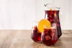 Red punch in a pitcher