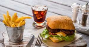 Sweet Tea Cocktail and a Burger